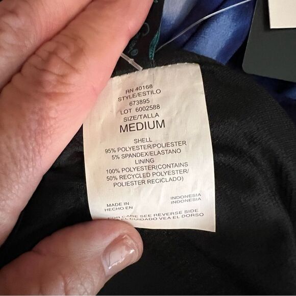 Aqua Green Navy Tie Dye Tiered Tankini Top NWT - Picture 12 of 12